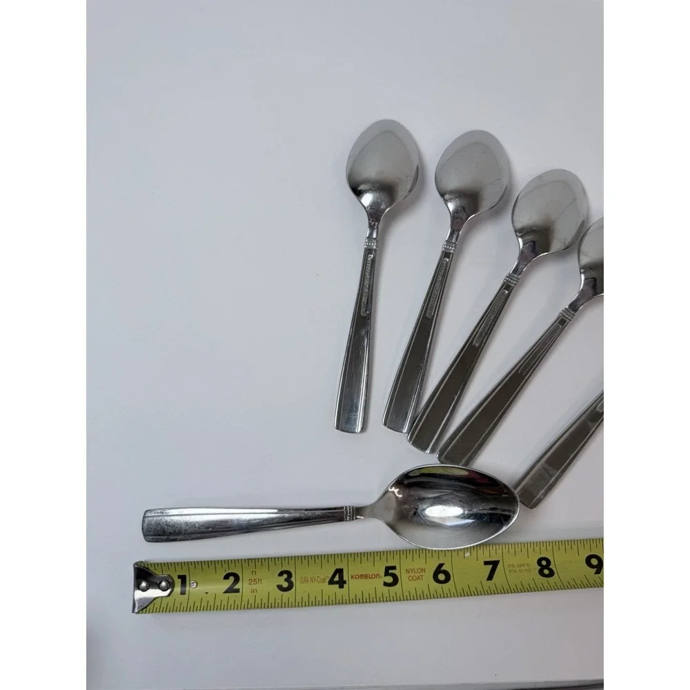 Reed & Barton Andover Pearl 18/10 Stainless 6 Soup Spoons Discontinued Pattern